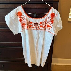 NWT Kickoff Licensed Auburn University Embroidered Blouse